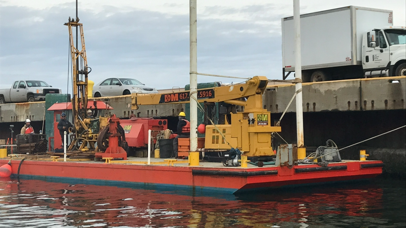 Steel barge for marine operations